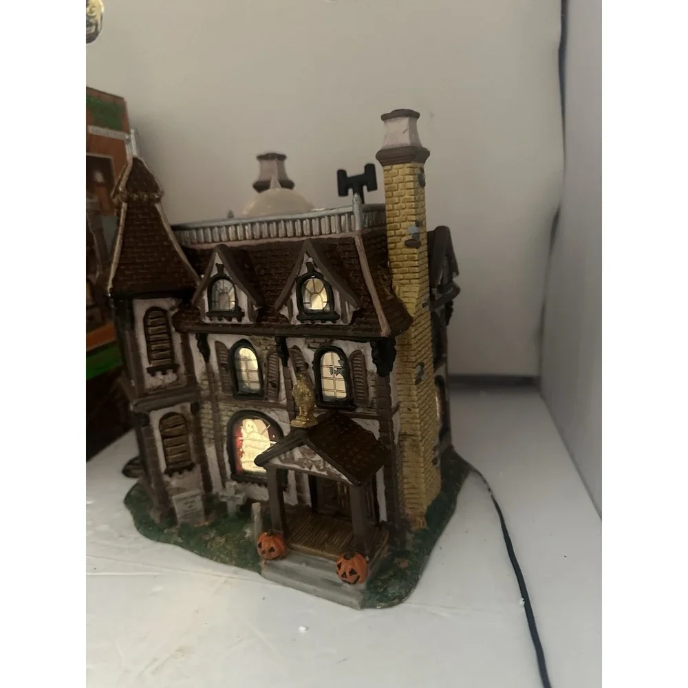 2002 Lemax Alford Mansion Spooky Town Halloween Village House Spookside Estates